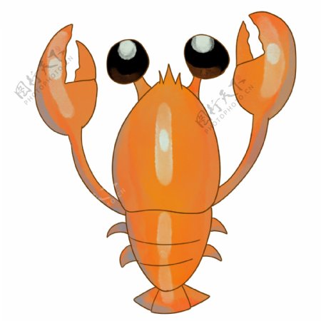 立体红色小龙虾插图