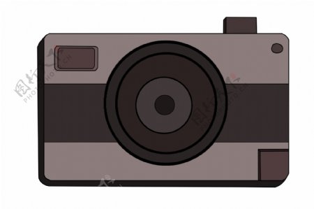 一个灰色照相机插画