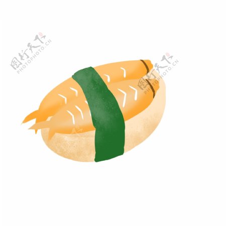 三文鱼寿司的插画