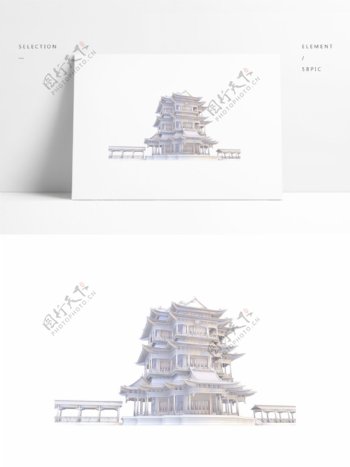 中国古建筑塔楼模型