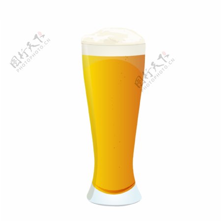 啤酒扎啤矢量元素黄色
