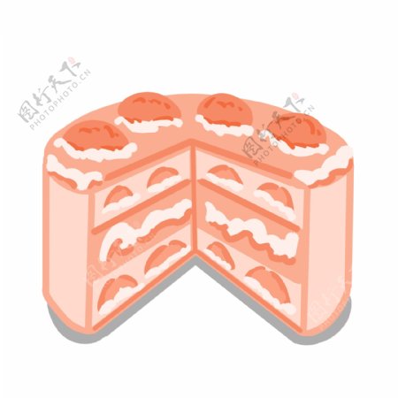 美食蛋糕粉色草莓