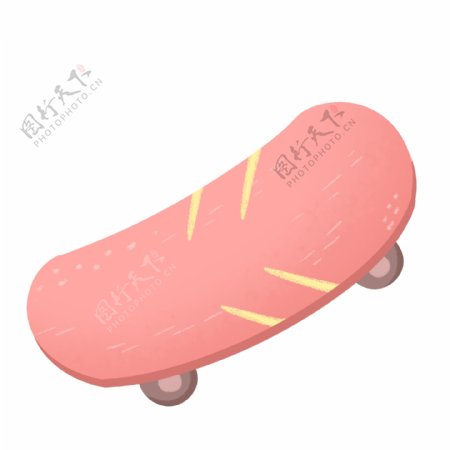 粉红色卡通时尚六一儿童节滑板