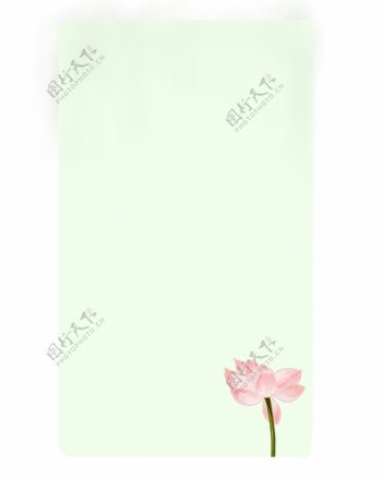 粉色花枝装饰纸张