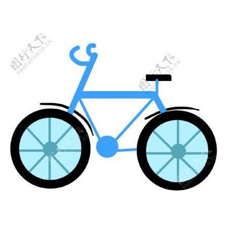 蓝色交通自行车
