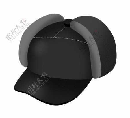 黑色冬季帽子