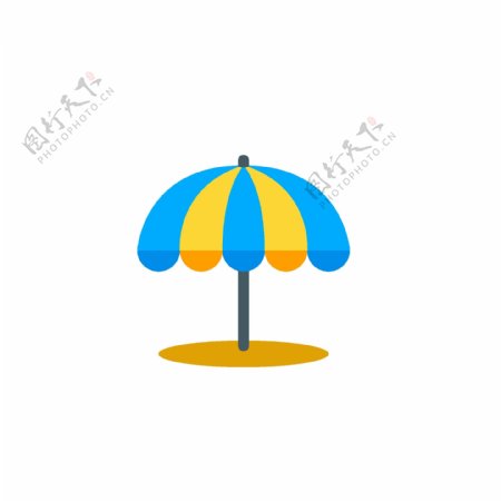沙滩遮阳伞图标