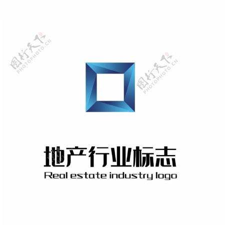 简约炫彩地产logo