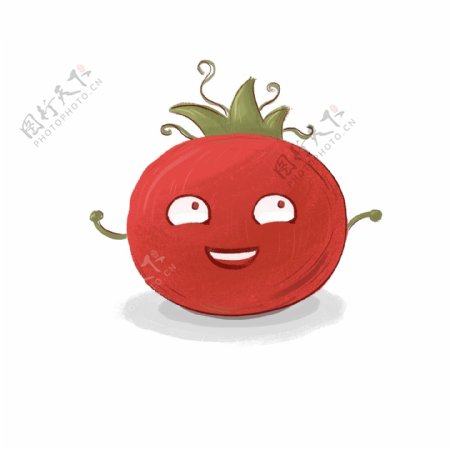 西班牙西红柿节番茄节红色蔬果手绘