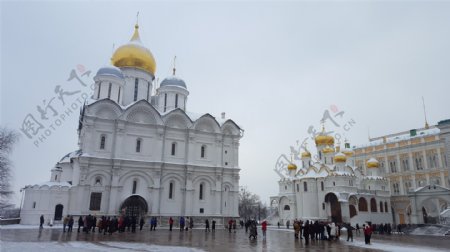 冬季莫斯科的教堂