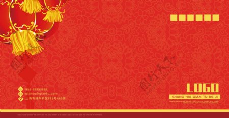 红色节日喜庆春节信封设计