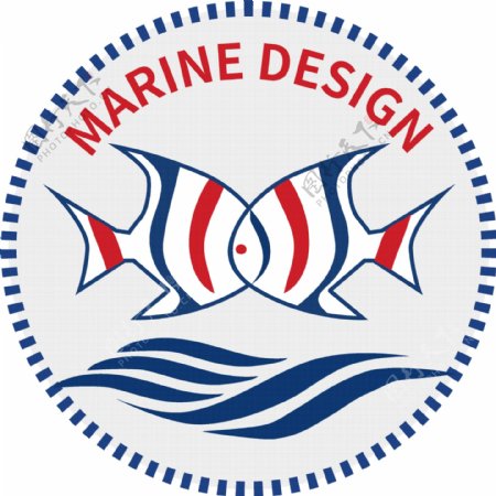 时尚简约卡通海洋元素logo设计