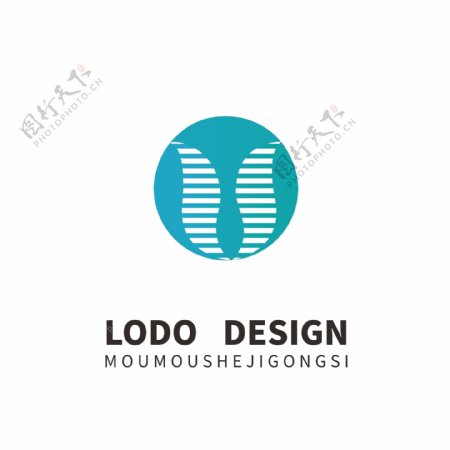 原创蓝色自媒体多媒体logo设计