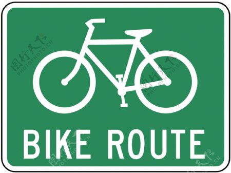 外国交通图标单车车道标志