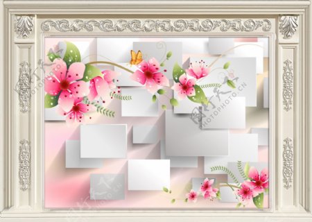 花卉背景墙