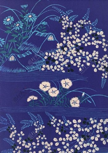 日式花纹布纹