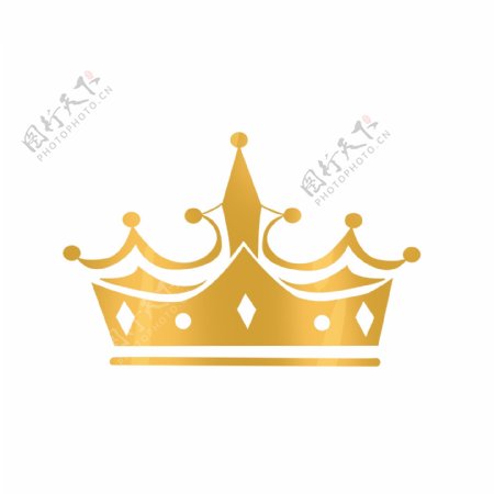 欧式金色菱形皇冠