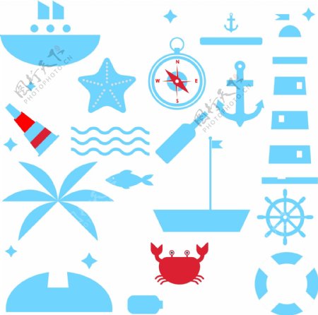 北欧装饰卡通图案船锚游泳圈