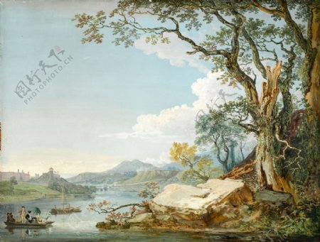 欧洲英国山水风景画