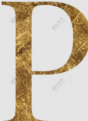 金色质感字母