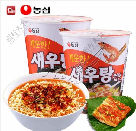 韩国农心虾汤杯面方便面