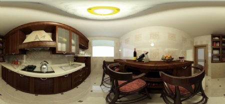 两室一厅厨房室内360全景图