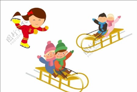 儿童滑雪