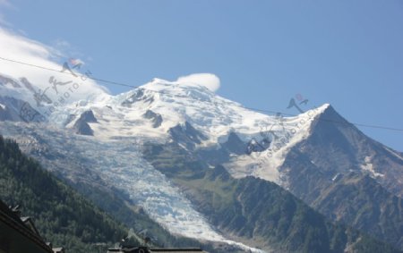 山冰川阿尔卑斯山景观