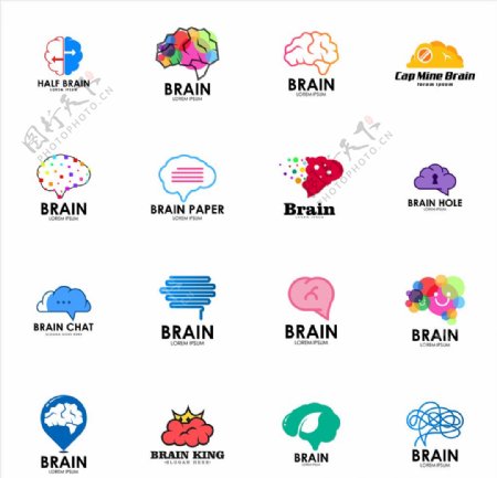 创意大脑icon图标设计