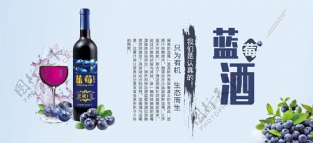 蓝莓酒海报