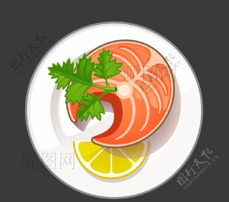 鱼肉UI标识标志LOGO