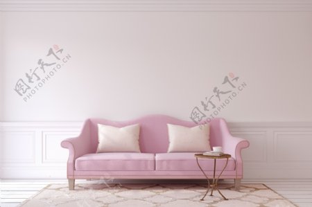 粉色沙发背景