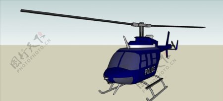 警察直升飞机模型