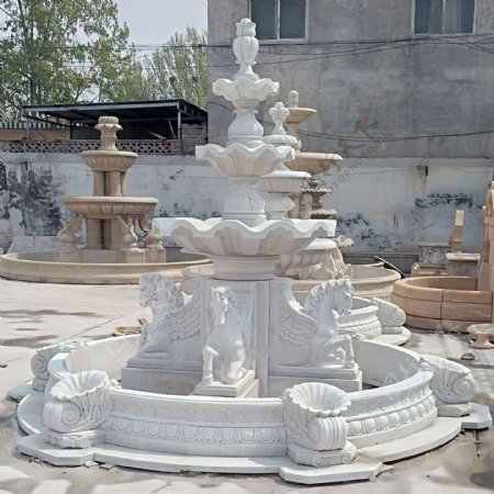 欧式石雕马喷泉
