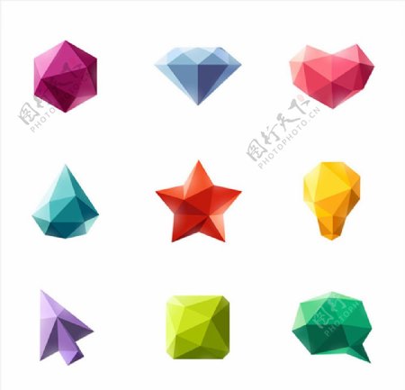 折纸星星宝石元素
