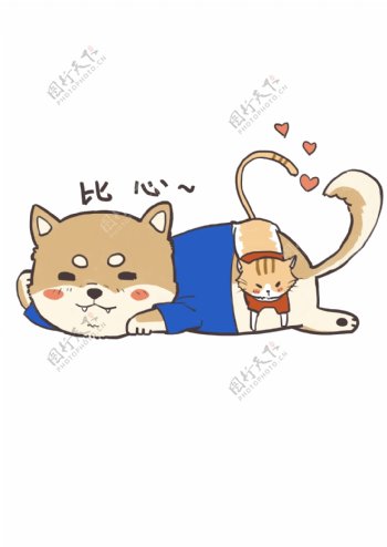 猫咪漫画插画