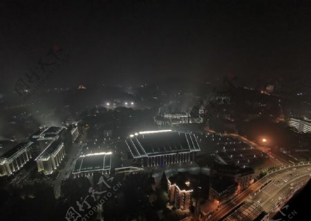 武汉大学夜景俯瞰