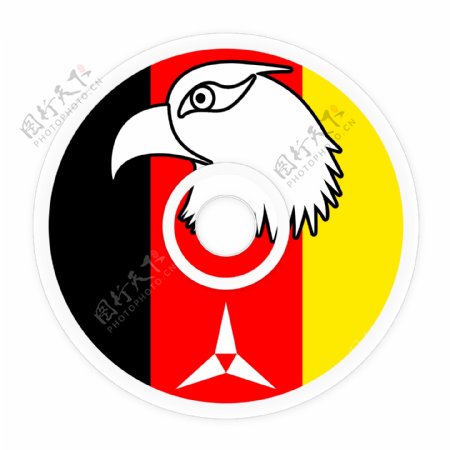 德国三色旗风格老鹰动物图案塑料