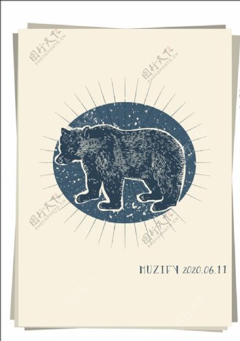 北极熊标签设计