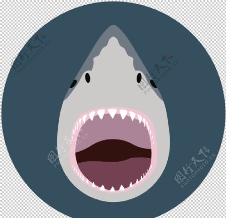 鲨鱼动物图标标志图形装饰素材