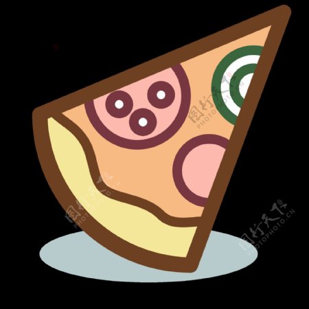 披萨美食图标标志图形装饰素材