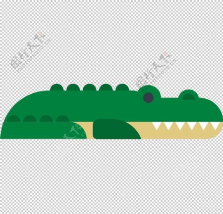鳄鱼动物标志图形图标装饰素材