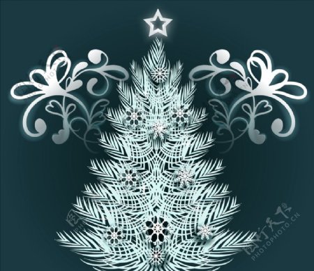 白色圣诞树装饰品