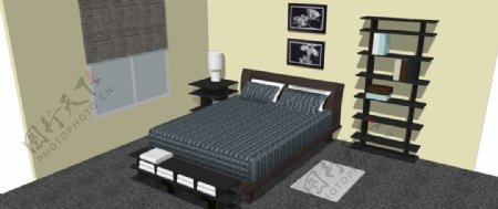 卧室skp模型