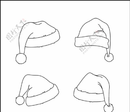 圣诞老人帽子草图图片