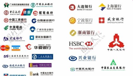 中国各大银行标志矢量图