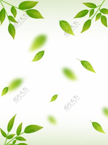 春天海报绿色素材春天素材