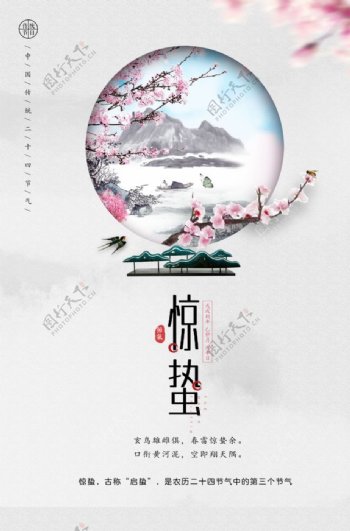 中国风惊蛰海报