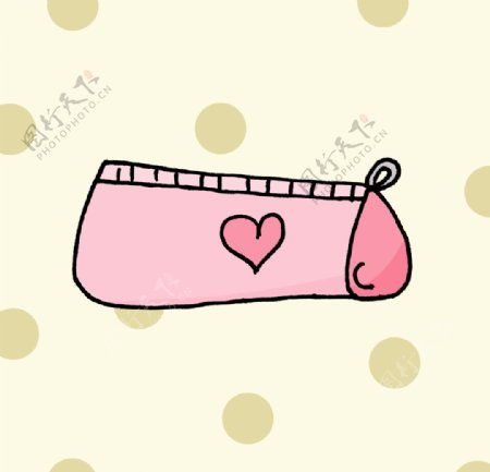 粉色笔袋素材