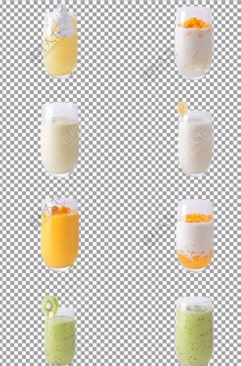 芒果奶盖玻璃杯
